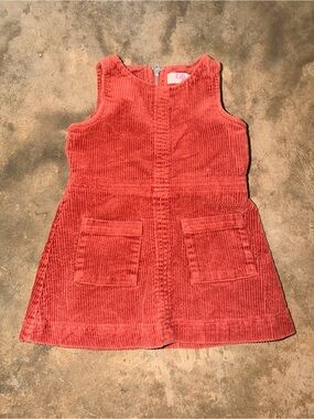 GB Girls 2T Rust Corduroy Jumper Dress Fall Thanksgiving Family Photos Pumpkin